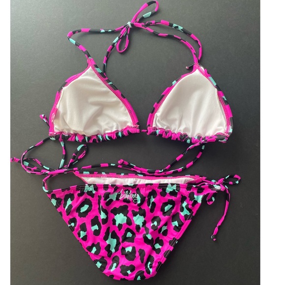 Billabong Bikini Set Cheetah Print (Size L Top) (Size M Bottoms) - Picture 2 of 7